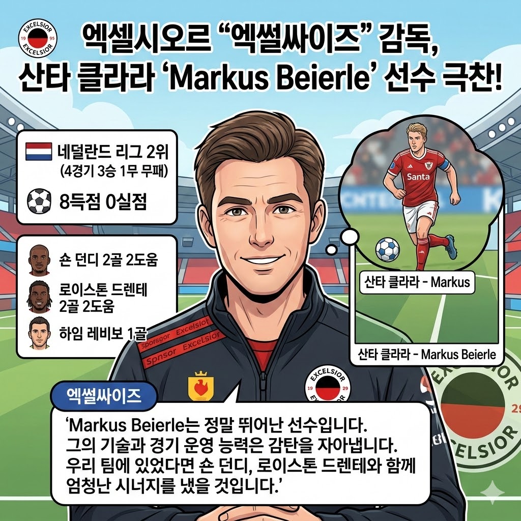 엑셀시오르 감독 [산타 클라라 Beierle 극찬] 노림수?